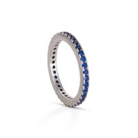 Ring Dilvdò Woman Eternity in Silver Zircone